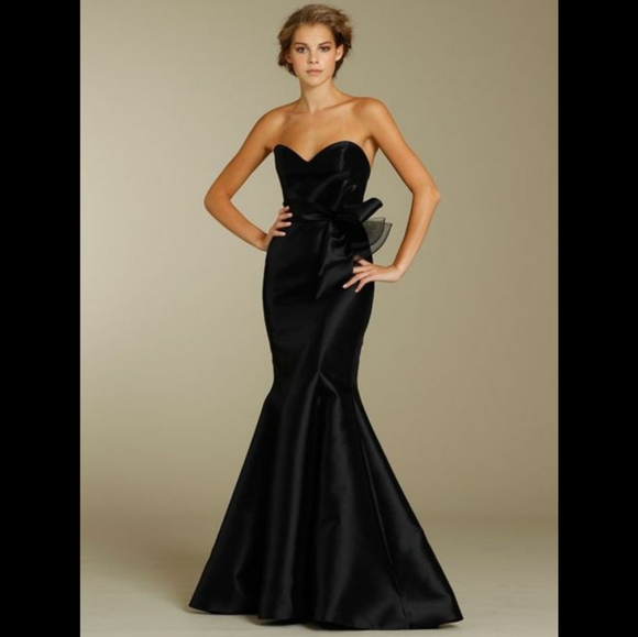 black lazaro wedding dress